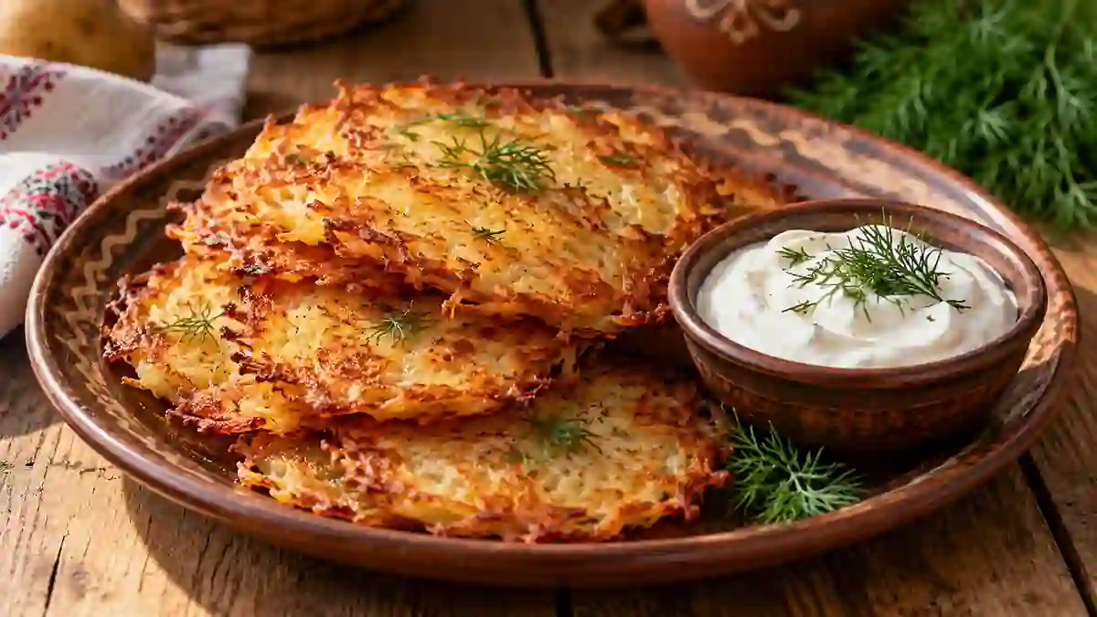Драники со сметаной — домашний рецепт, Белоруссия