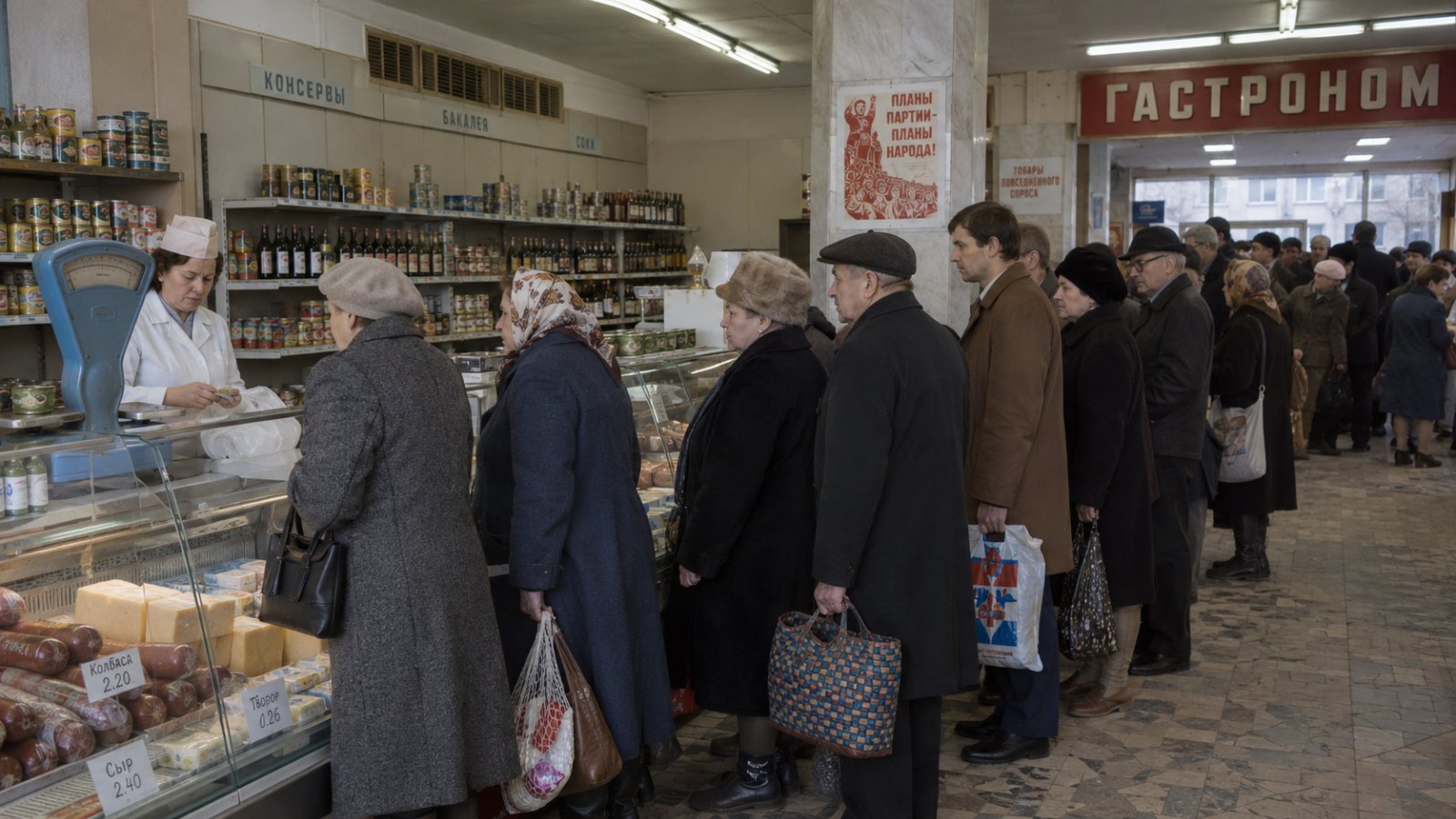 Очередь в Гастроном СССР