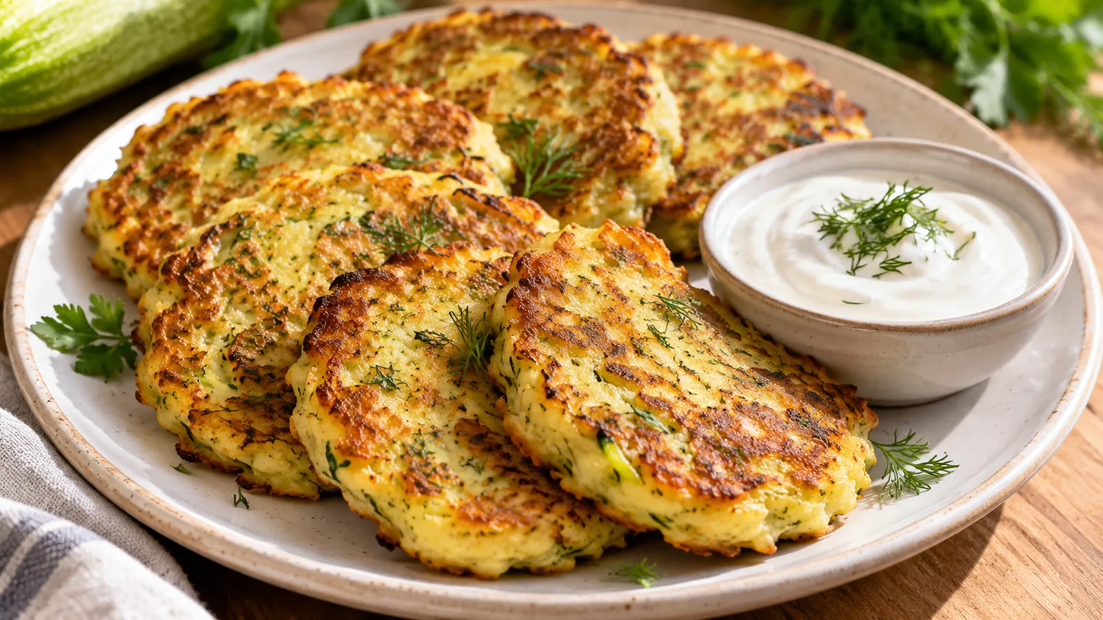 Кабачковые оладьи с сыром